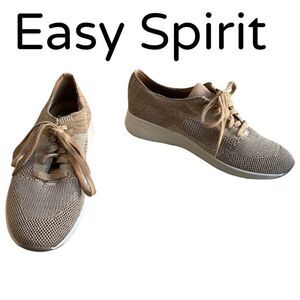 EASY SPIRIT “Esinkera” Sneakers Womens SizE 7 Tan Cushioned Walking Shoes